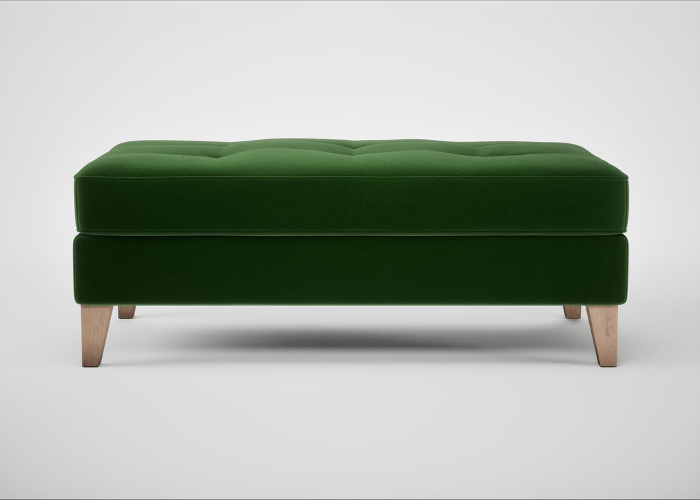 Mistral Footstool Smart Velvet Forest / Natural