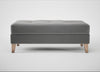 Mistral Footstool Smart Velvet Mercury / Natural