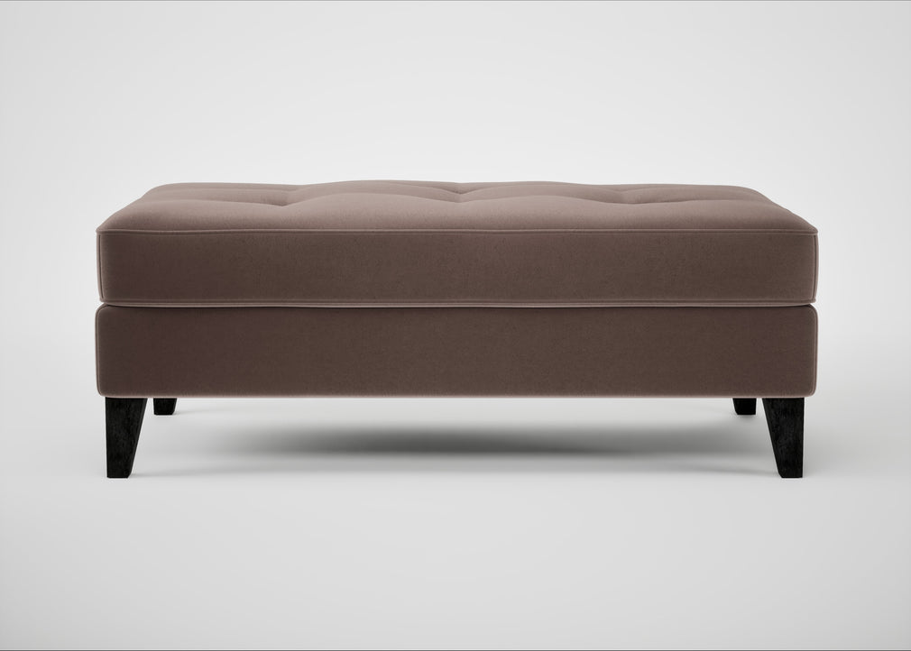 Mistral Footstool Smart Velvet Mouse / Black