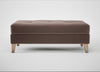 Mistral Footstool Smart Velvet Mouse / Natural