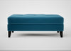 Mistral Footstool Smart Velvet Ocean Blue / Black