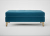 Mistral Footstool Smart Velvet Ocean Blue / Natural