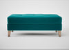 Mistral Footstool Smart Velvet Petrol / Natural