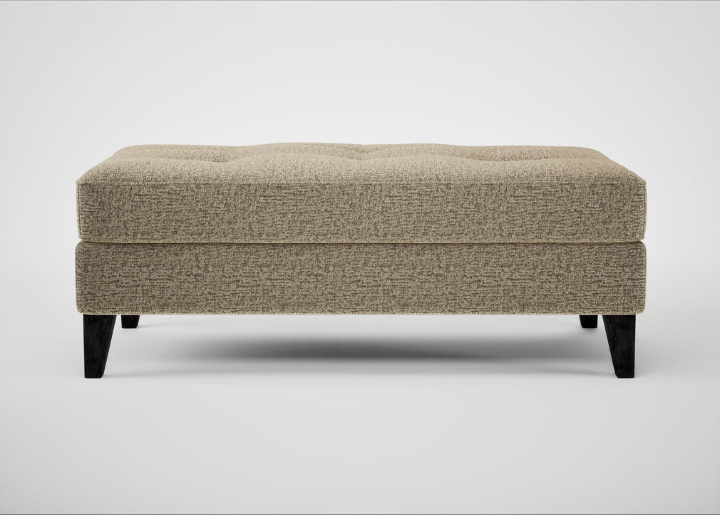 Mistral Footstool Boucle Velvet Rocky / Black