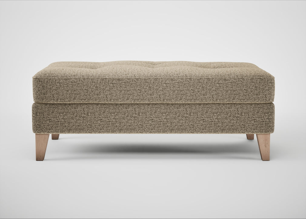 Mistral Footstool Boucle Velvet Rocky / Natural