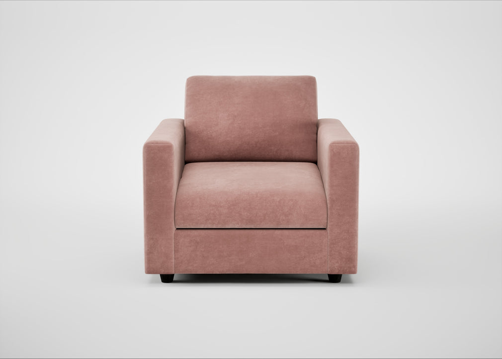 Nimbus II Armchair Smart Luxe Velvet Dusky Pink