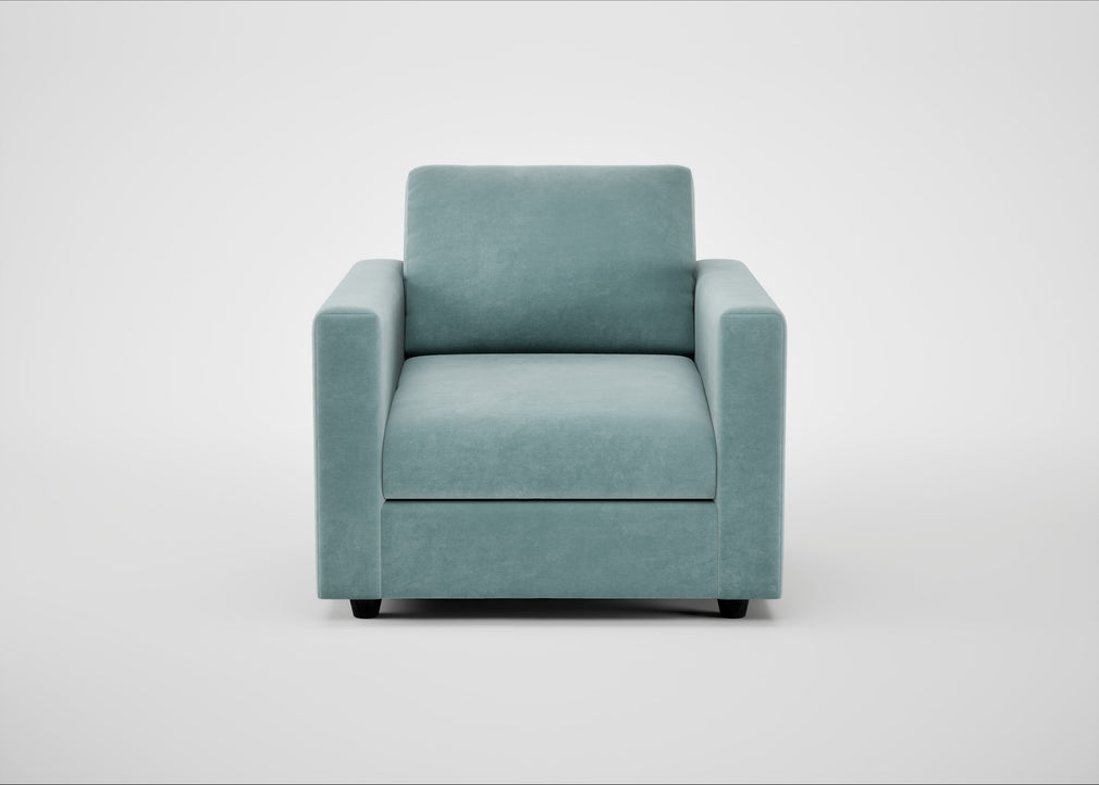 Nimbus II Armchair Smart Luxe Velvet Mineral Blue