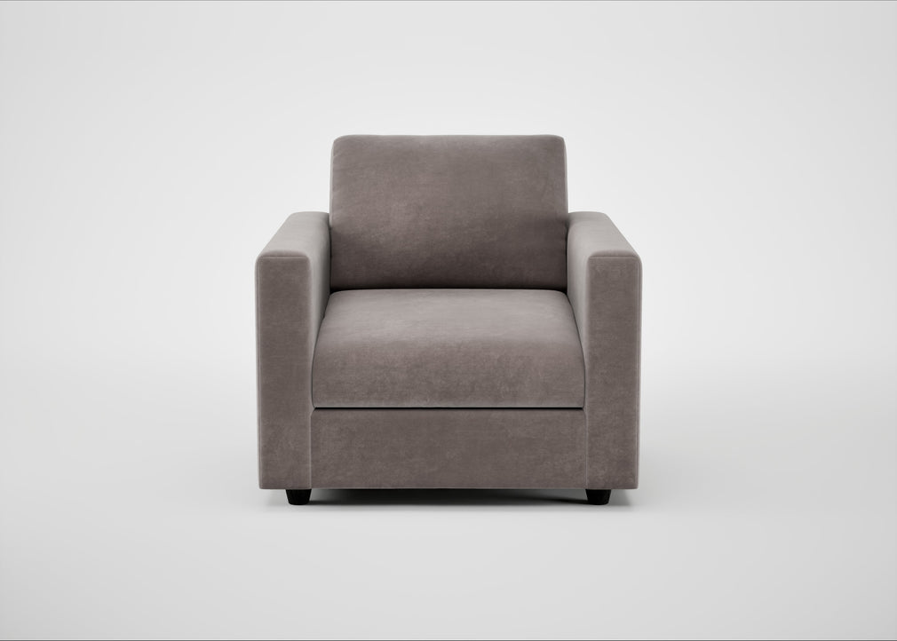 Nimbus II Armchair Smart Luxe Velvet Mushroom