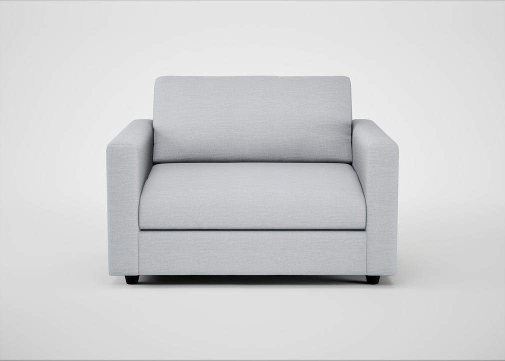 Nimbus II Loveseat Broad Weave Tin
