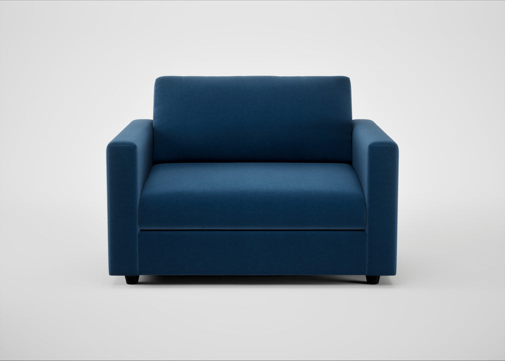 Nimbus II Loveseat Cotton Velvet Petrol