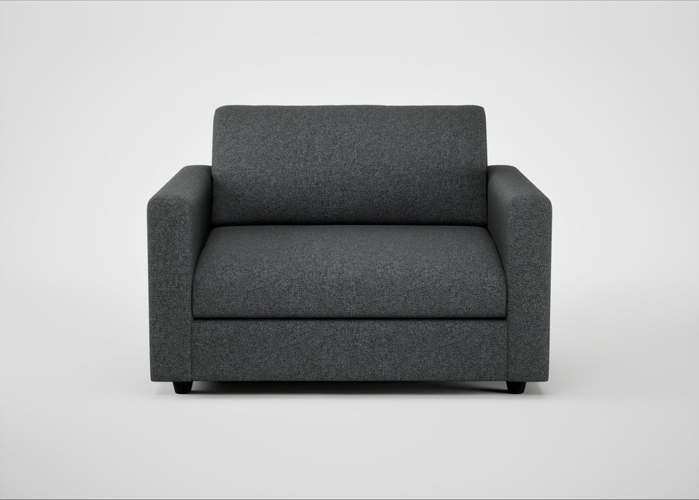 Nimbus II Loveseat Melton Wool Granite