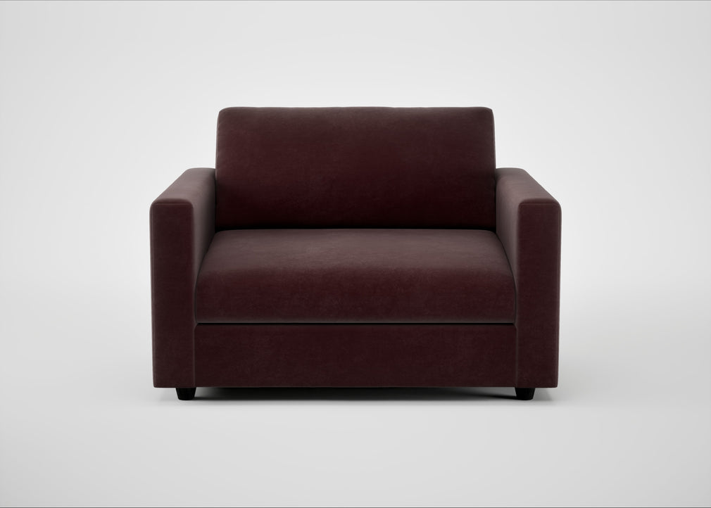 Nimbus II Loveseat Smart Luxe Velvet Acorn