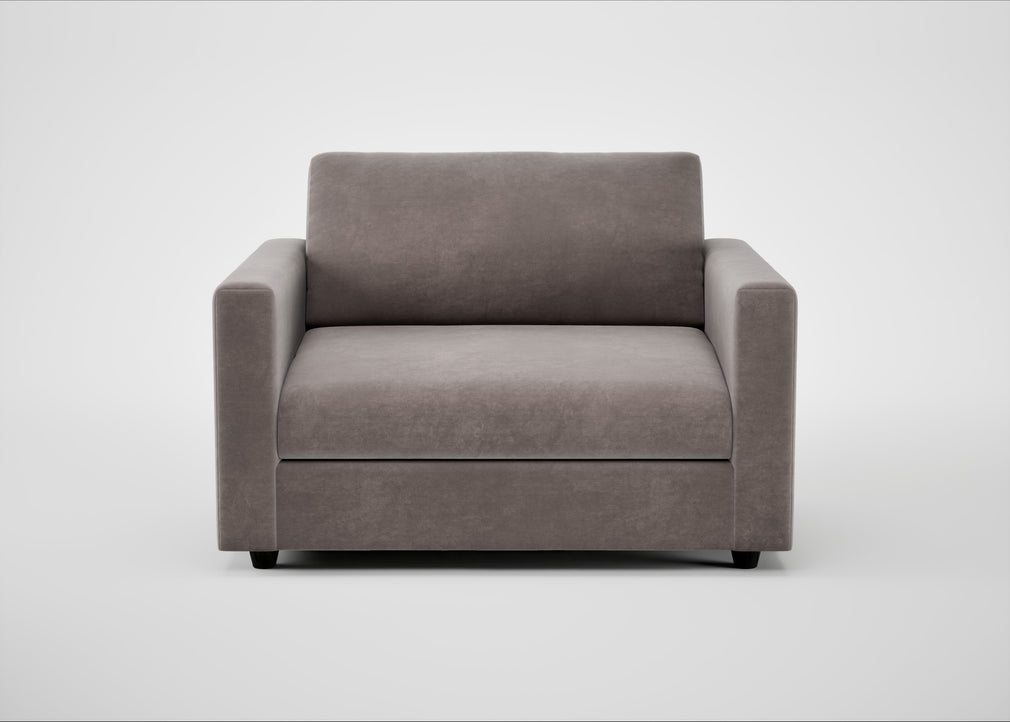 Nimbus II Loveseat Smart Luxe Velvet Mushroom
