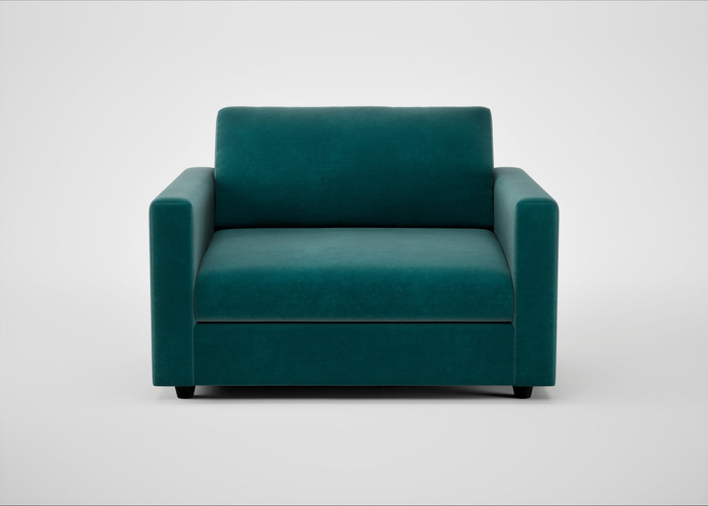 Nimbus II Loveseat Smart Luxe Velvet Ocean Green