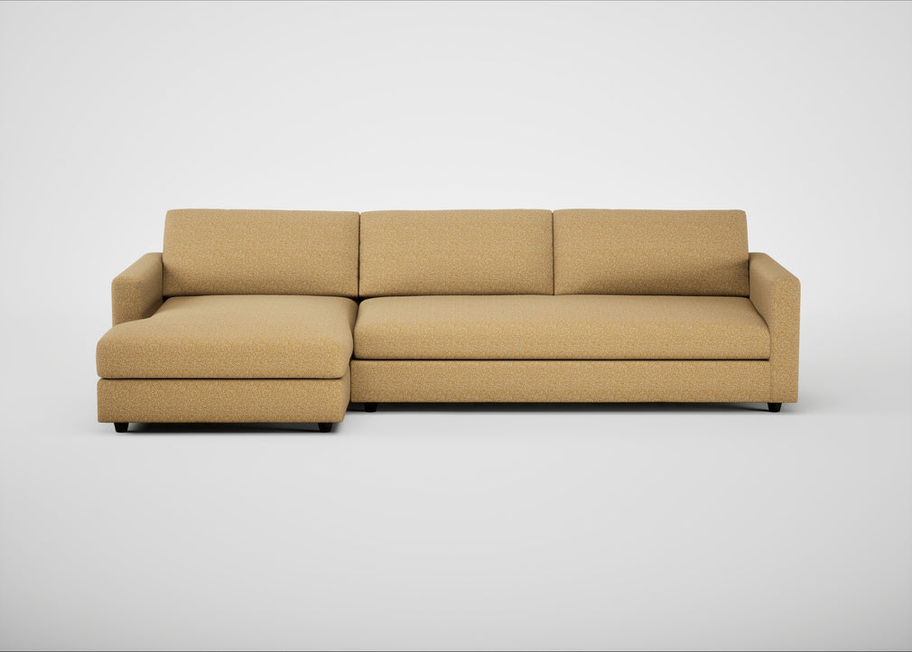 Nimbus II Left Hand Facing Chaise Corner Sofa Boucle Tweed Citrine