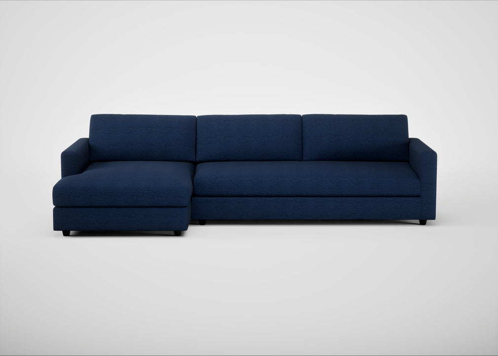Nimbus II Left Hand Facing Chaise Corner Sofa Broad Weave Lagoon