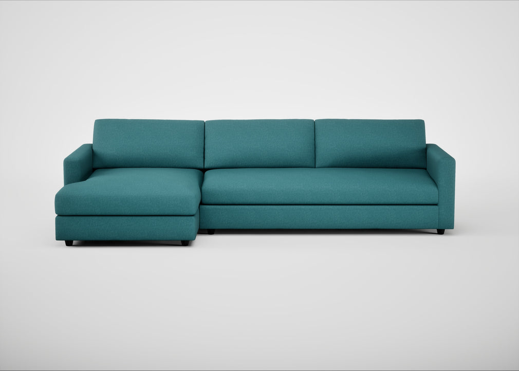 Nimbus II Left Hand Facing Chaise Corner Sofa Brushed Cotton Cadet
