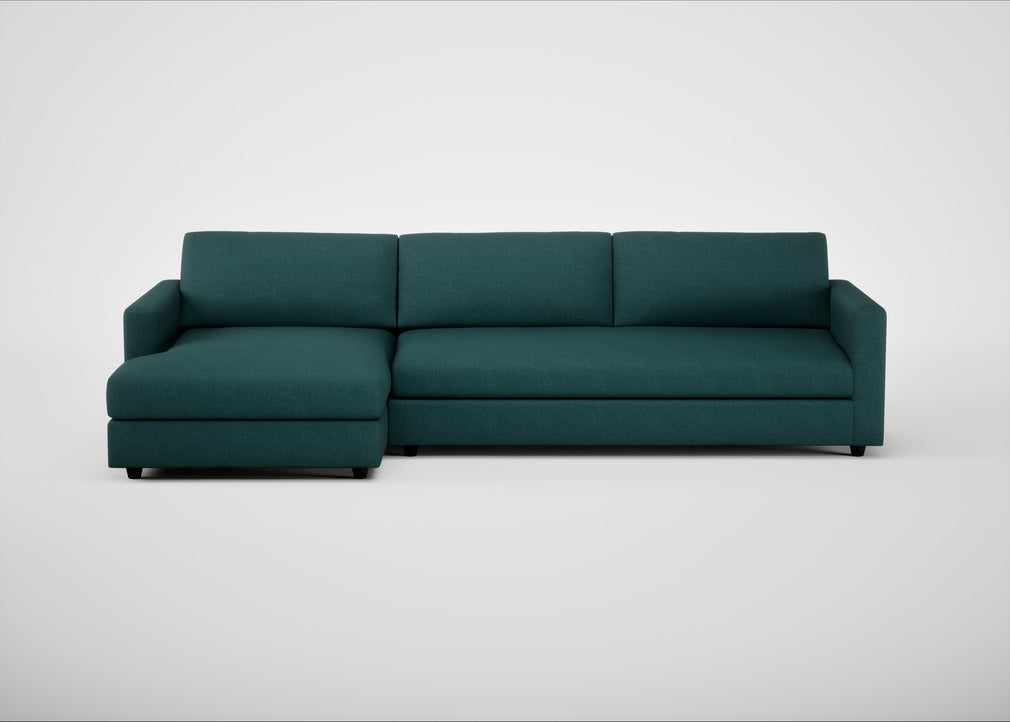 Nimbus II Left Hand Facing Chaise Corner Sofa Brushed Cotton Pine