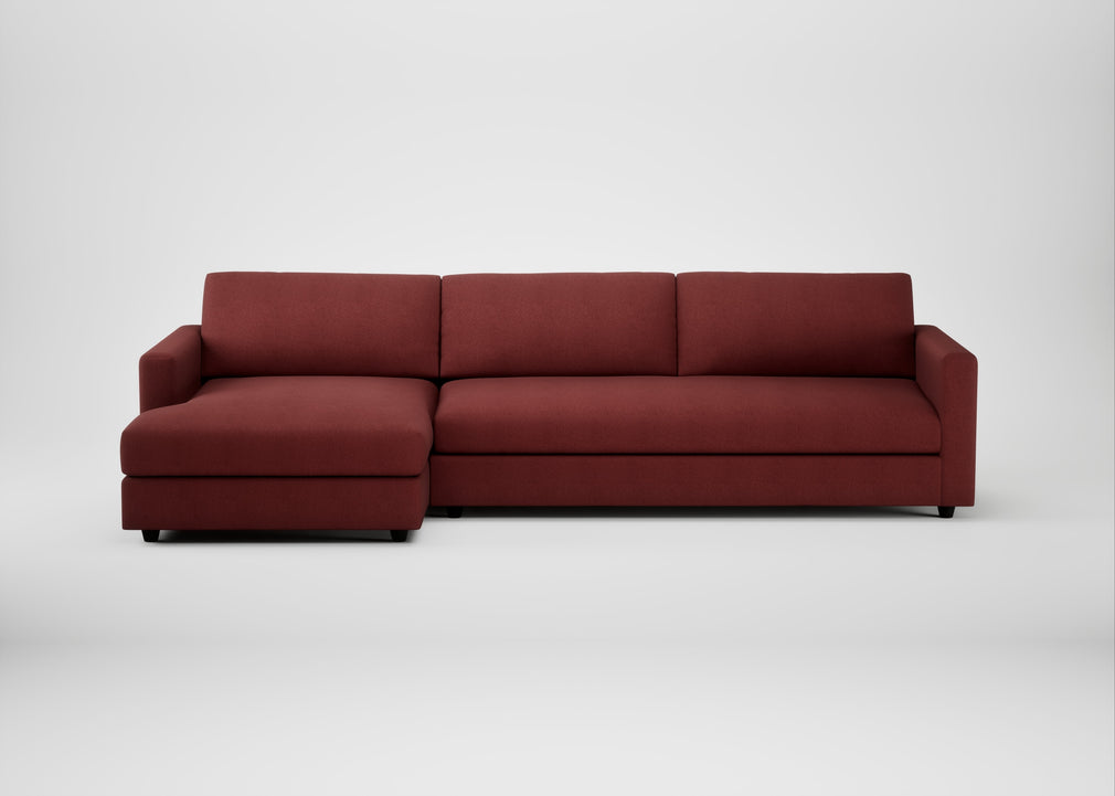 Nimbus II Left Hand Facing Chaise Corner Sofa Capelo Linen-Cotton Etruscan Red