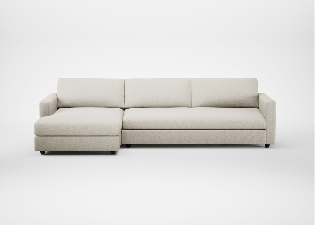 Nimbus II Left Hand Facing Chaise Corner Sofa Chunky Boucle Ecru