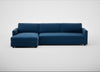 Nimbus II Left Hand Facing Chaise Corner Sofa Cotton Velvet Petrol