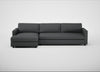 Nimbus II Left Hand Facing Chaise Corner Sofa Melton Wool Granite