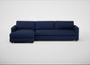 Nimbus II Left Hand Facing Chaise Corner Sofa Melton Wool New Navy