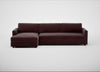 Nimbus II Left Hand Facing Chaise Corner Sofa Smart Luxe Velvet Acorn