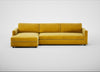 Nimbus II Left Hand Facing Chaise Corner Sofa Smart Luxe Velvet Canary