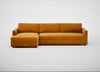 Nimbus II Left Hand Facing Chaise Corner Sofa Smart Luxe Velvet Cognac