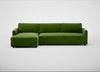 Nimbus II Left Hand Facing Chaise Corner Sofa Smart Luxe Velvet Grass