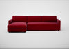 Nimbus II Left Hand Facing Chaise Corner Sofa Smart Luxe Velvet Mulberry