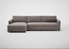 Nimbus II Left Hand Facing Chaise Corner Sofa Smart Luxe Velvet Mushroom