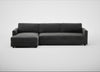 Nimbus II Left Hand Facing Chaise Corner Sofa Smart Luxe Velvet Nickel
