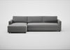Nimbus II Left Hand Facing Chaise Corner Sofa Smart Velvet Mercury