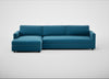 Nimbus II Left Hand Facing Chaise Corner Sofa Smart Velvet Ocean Blue