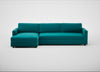 Nimbus II Left Hand Facing Chaise Corner Sofa Smart Velvet Petrol