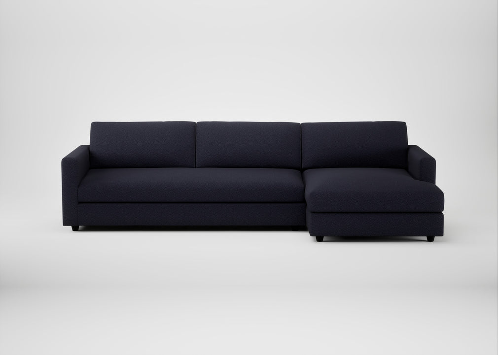 Nimbus II Right Hand Facing Chaise Corner Sofa Boucle Indigo
