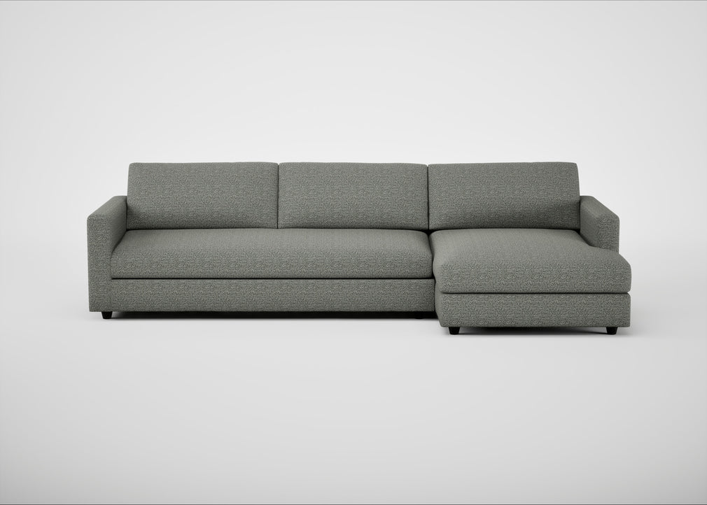 Nimbus II Right Hand Facing Chaise Corner Sofa Boucle Tweed Lapis