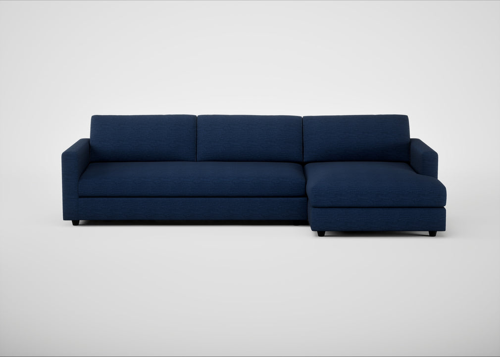 Nimbus II Right Hand Facing Chaise Corner Sofa Broad Weave Lagoon