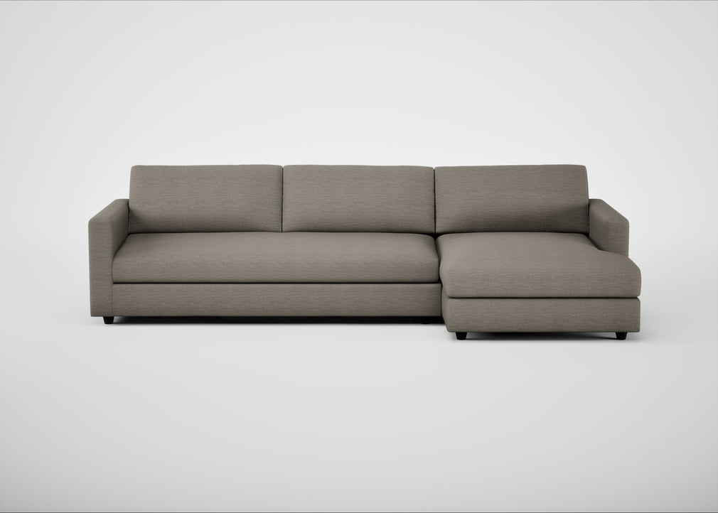 Nimbus II Right Hand Facing Chaise Corner Sofa Broad Weave Pebble