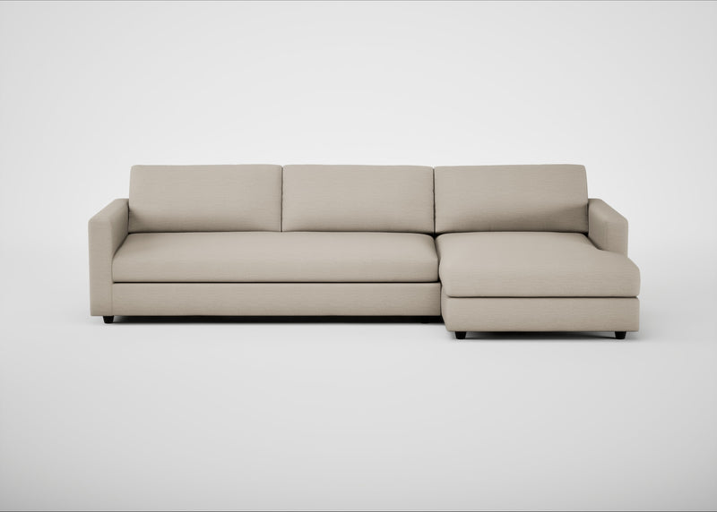 Nimbus II Right Hand Facing Chaise Corner Sofa Broad Weave Putty