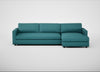Nimbus II Right Hand Facing Chaise Corner Sofa Brushed Cotton Cadet