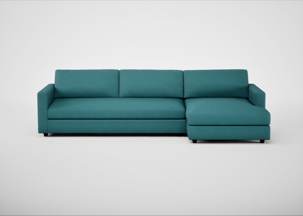 Nimbus II Right Hand Facing Chaise Corner Sofa Brushed Cotton Cadet