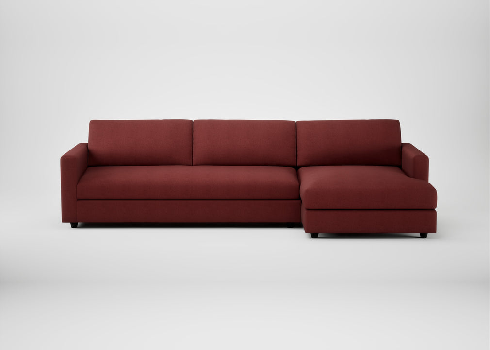 Nimbus II Right Hand Facing Chaise Corner Sofa Capelo Linen-Cotton Etruscan Red
