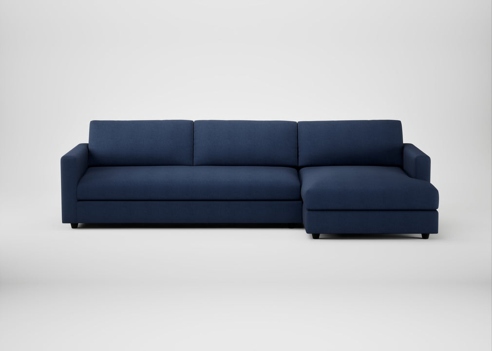 Nimbus II Right Hand Facing Chaise Corner Sofa Capelo Linen-Cotton Inkspot