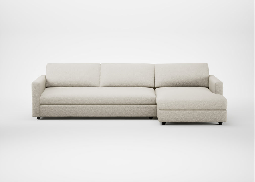 Nimbus II Right Hand Facing Chaise Corner Sofa Chunky Boucle Ecru