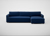 Nimbus II Right Hand Facing Chaise Corner Sofa Cotton Velvet Midnight
