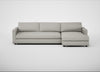 Nimbus II Right Hand Facing Chaise Corner Sofa Melton Wool Limestone