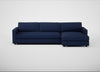 Nimbus II Right Hand Facing Chaise Corner Sofa Melton Wool New Navy